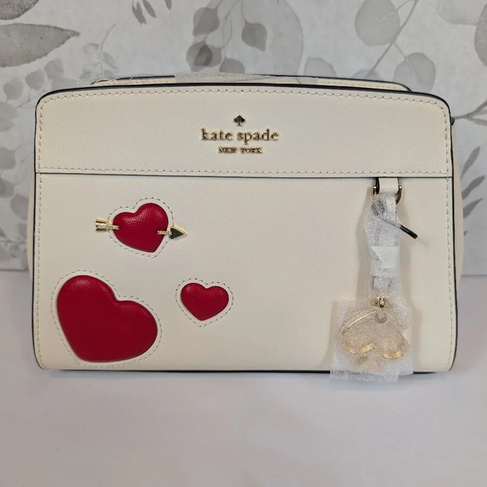 RAFFLE - ONLY 4 LEFT  NWT Kate Spade Madison Puffy Heart Small Satchel MSRP $409 - Picture 7 of 14